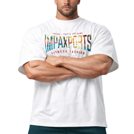 Oversize IMPAX gym Lifting T-Shirt (High Neck)