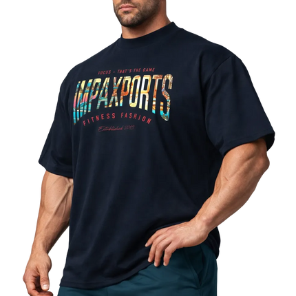 Oversize IMPAX gym Lifting T-Shirt (High Neck)