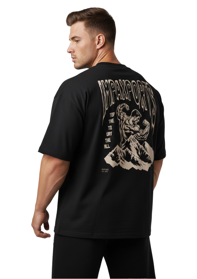 Oversized Muscles T-Shirt  (High Neck)